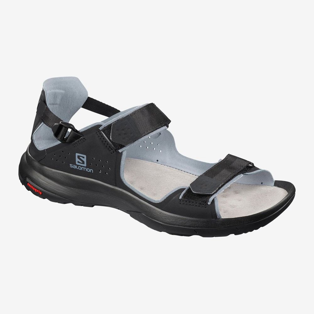 Salomon Singapore Mens Sandals - TECH FEEL Black | 26580-GRNB